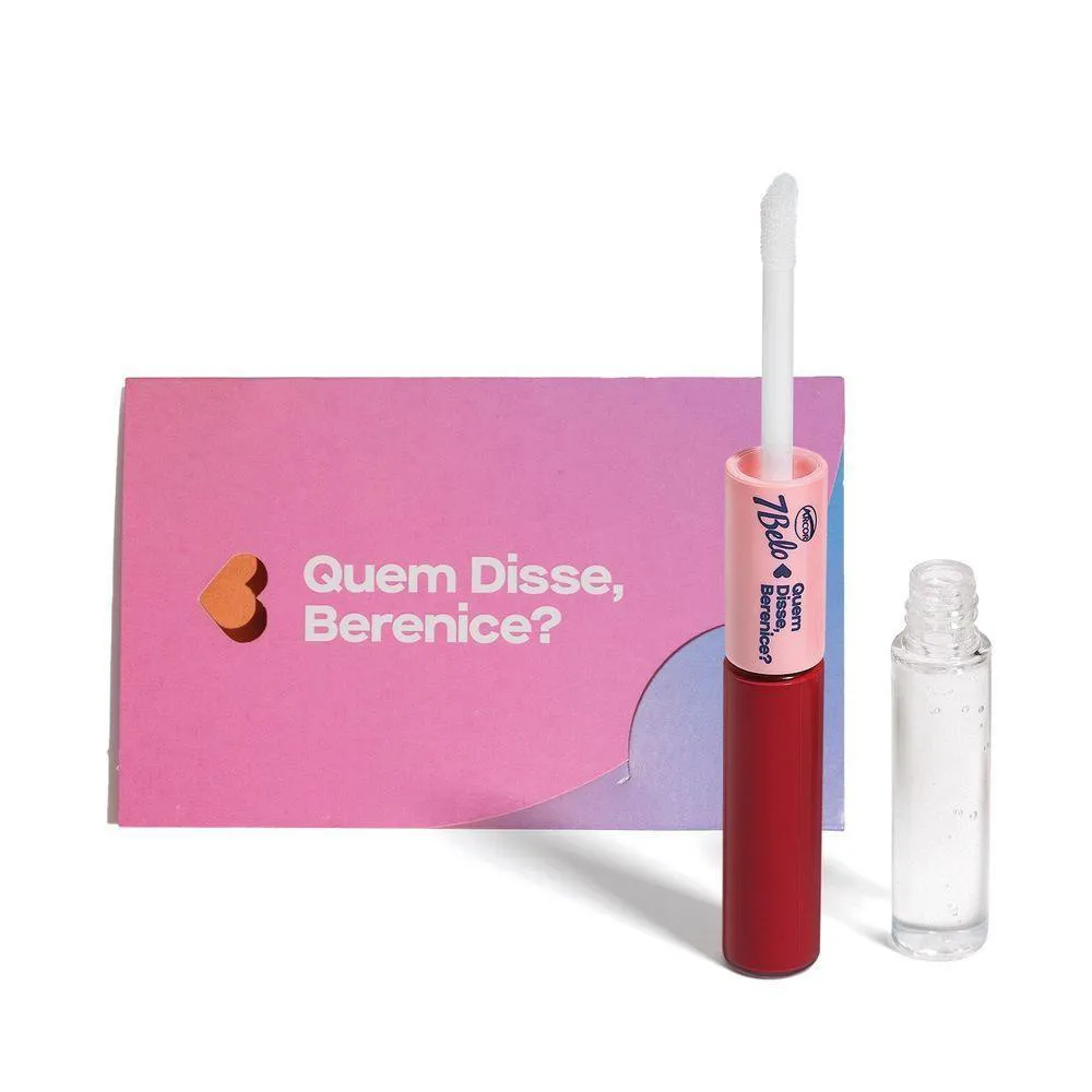 COMBO QDB 7BELO: BATOM DUO GLOSS VERMELHO EXCLUSIVO 8ML + CARTãO PRESENTE