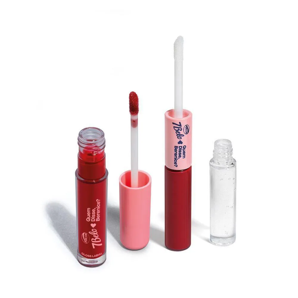 COMBO QDB 7BELO: BATOM DUO GLOSS VERMELHO EXCLUSIVO 8ML + GLOSS LABIAL EXPLOSãO DE FRAMBOESA 4ML