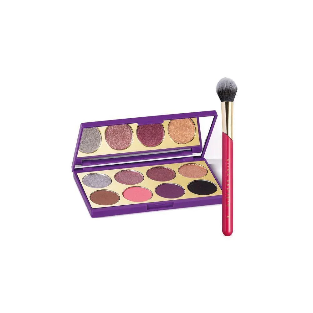 COMBO NIINA SECRETS: PALETTE DE SOMBRAS PURPLE + PINCEL MULTIFUNCIONAL