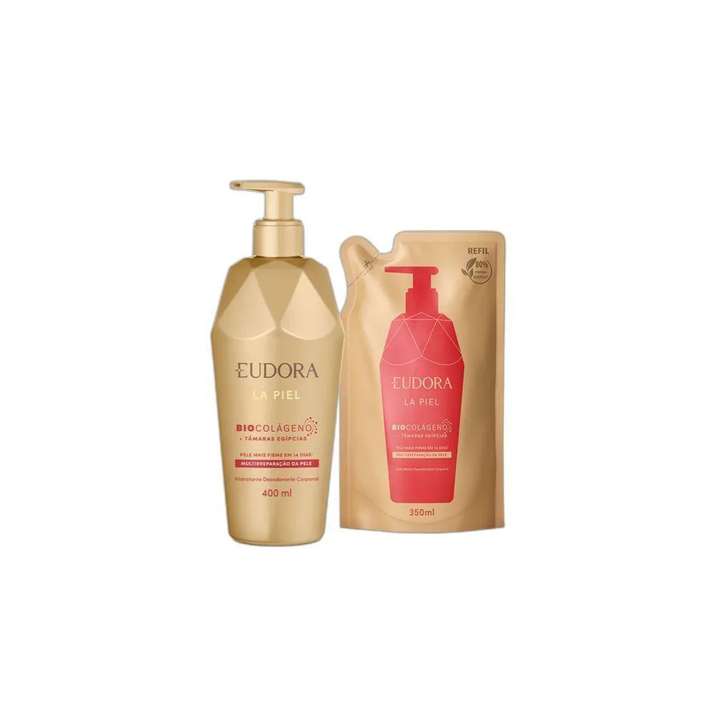 COMBO LA PIEL TâMARAS EGíPCIAS: HIDRATANTE CORPORAL 400ML + REFIL HIDRATANTE CORPORAL 350ML
