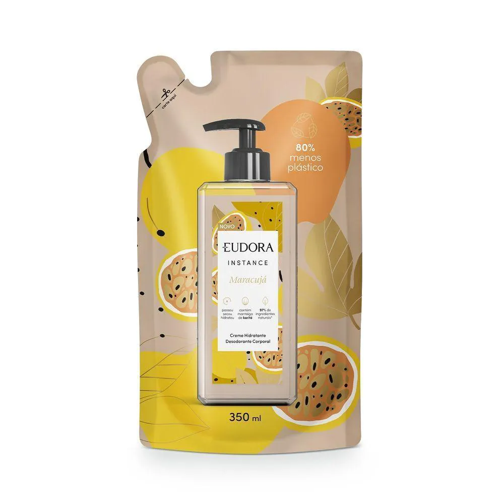 EUDORA INSTANCE REFIL HIDRATANTE CORPORAL MARACUJá 350ML