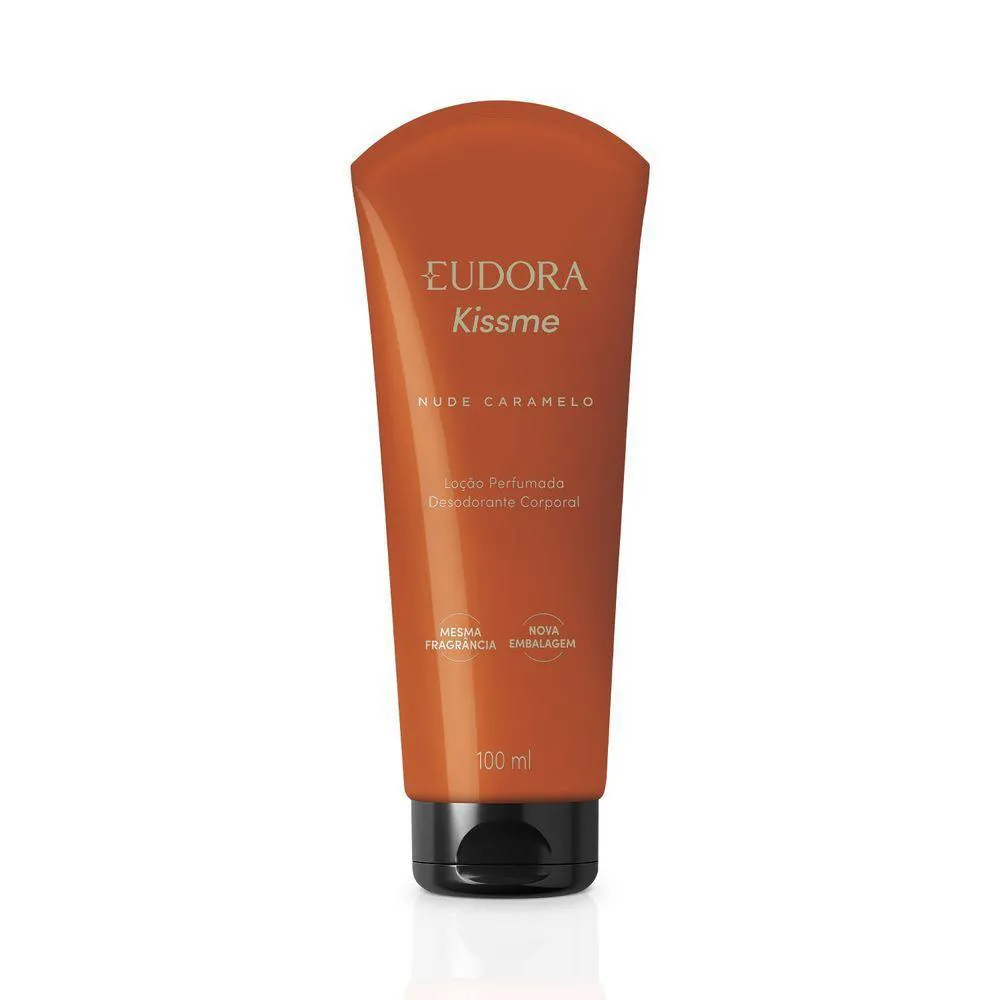 EUDORA LOçãO HIDRATANTE DESODORANTE CORPORAL KISS ME NUDE CARAMELO 100ML