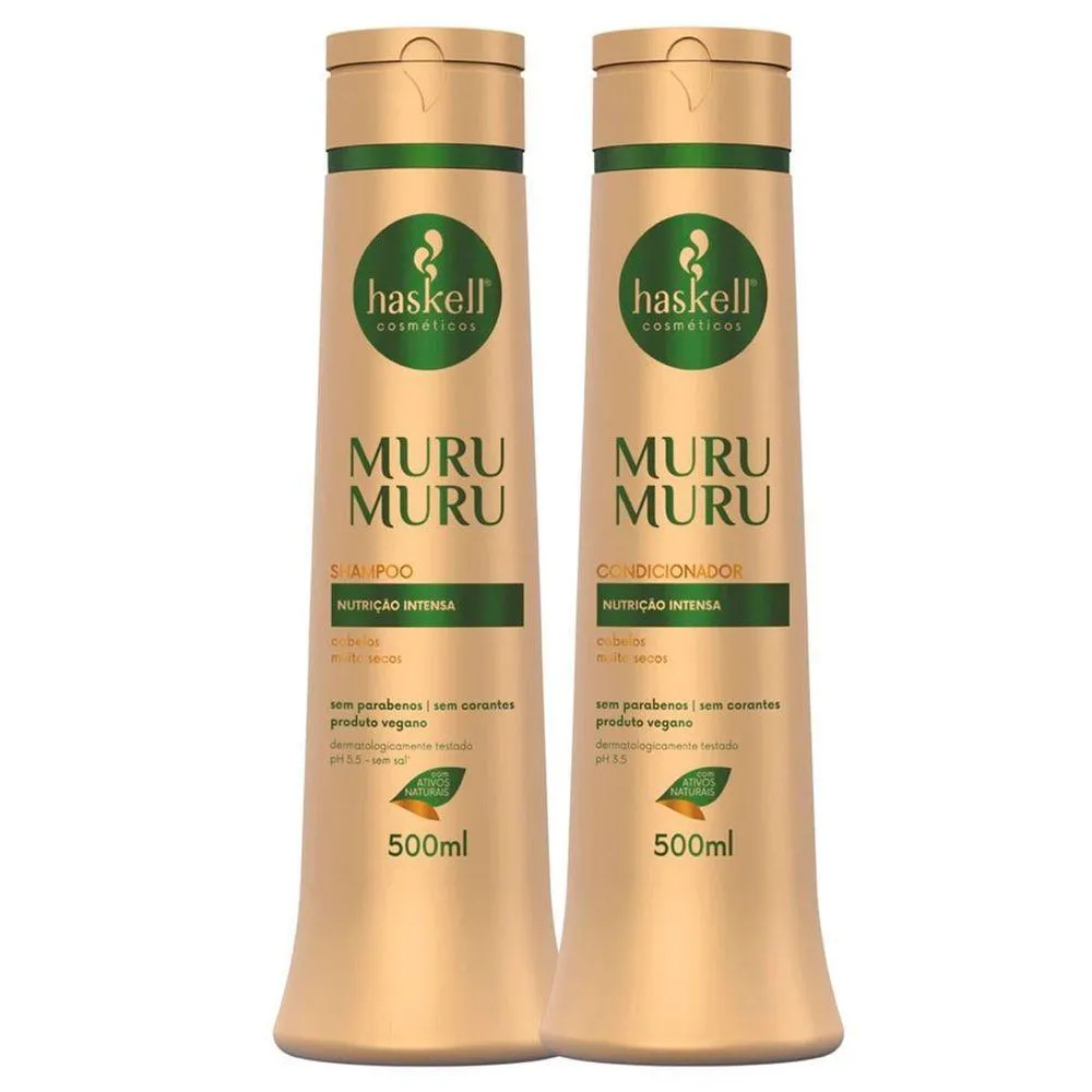 KIT MURUMURU HASKELL NUTRIçãO SHAMPOO E CONDICIONADOR 500ML