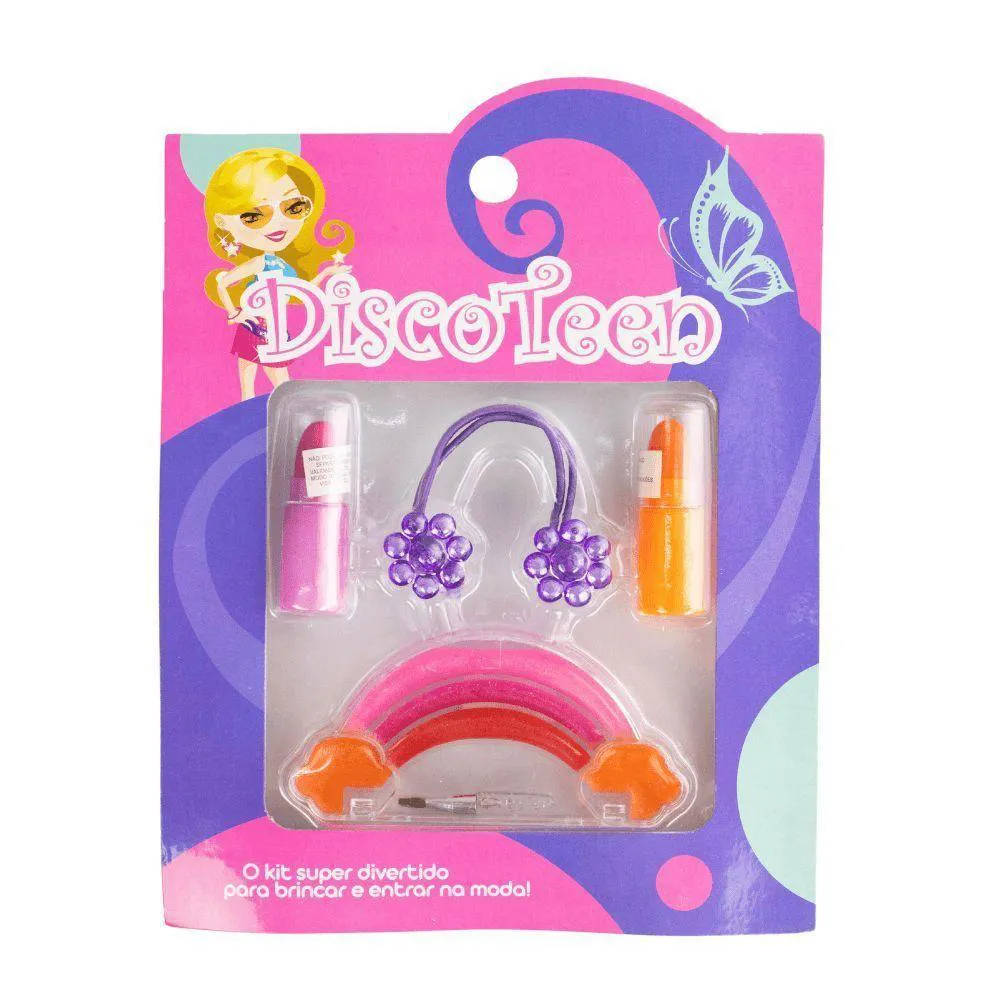 KIT DE MAQUIAGEM INFANTIL SORTIDO DISCOTEEN D