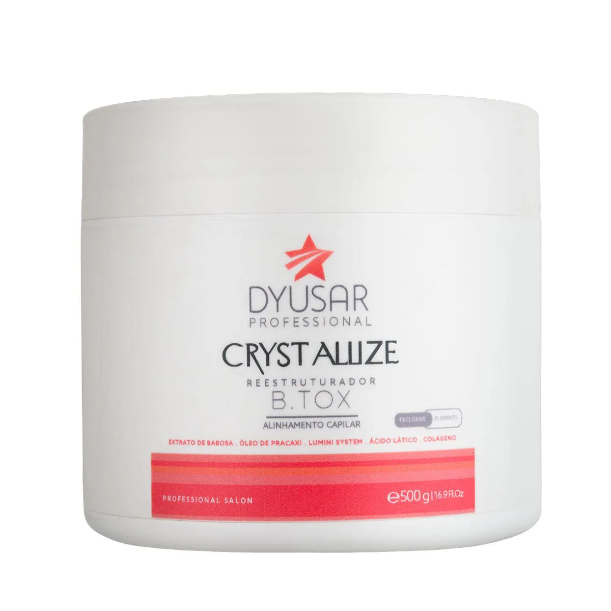 MáSCARA REDUTORA DE VOLUME CRYSTALLIS DYUSAR COSMéTICOS 500G