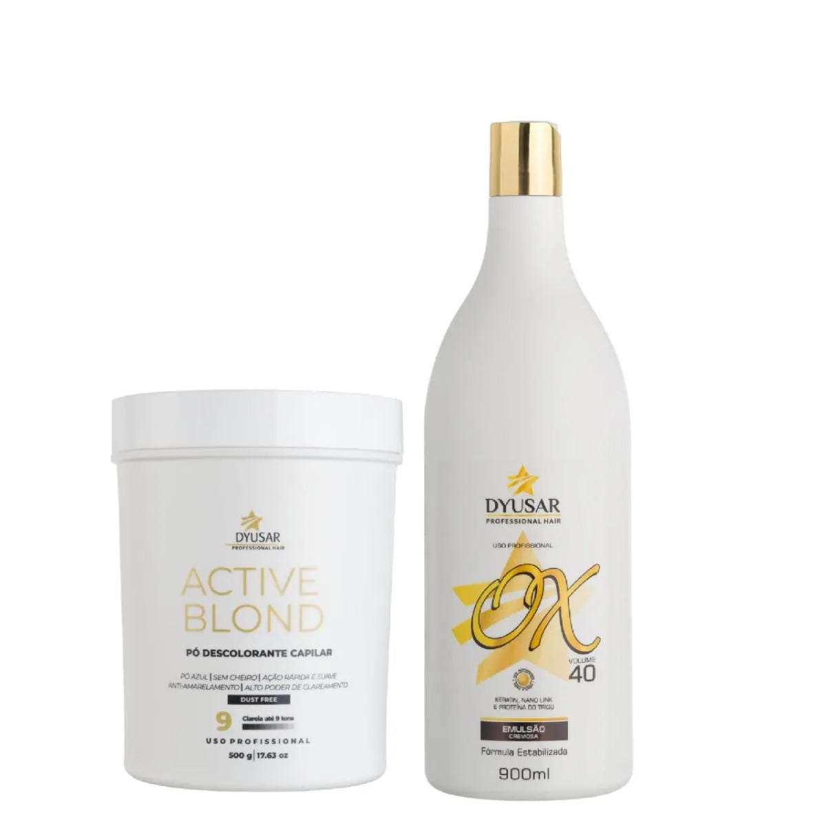 KIT Pó ACTIVE BLOND  + OX 40 VOLUMES DYUSAR