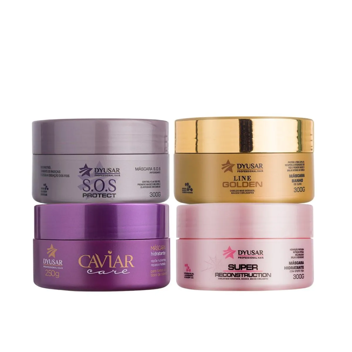 CRONOGRAMA CAPILAR MASTER SUPER + OURO + CAVIAR + SOS 300ML