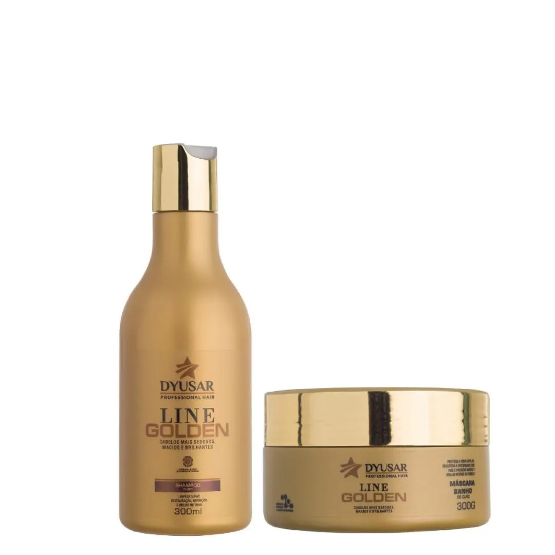 SHAMPOO E MáSCARA DE HIDRATAçãO OURO DYUSAR COSMéTICOS 300G
