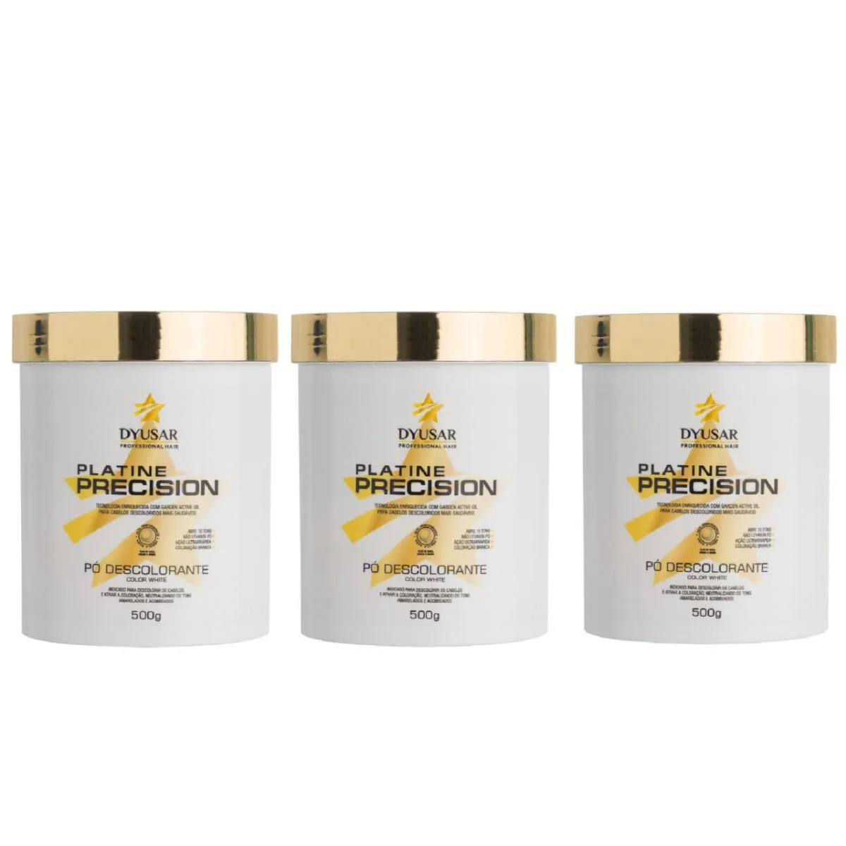 KIT 3 PóS DESCOLORANTE CAPILAR PRECISON P.WHITE DYUSAR 9TONS