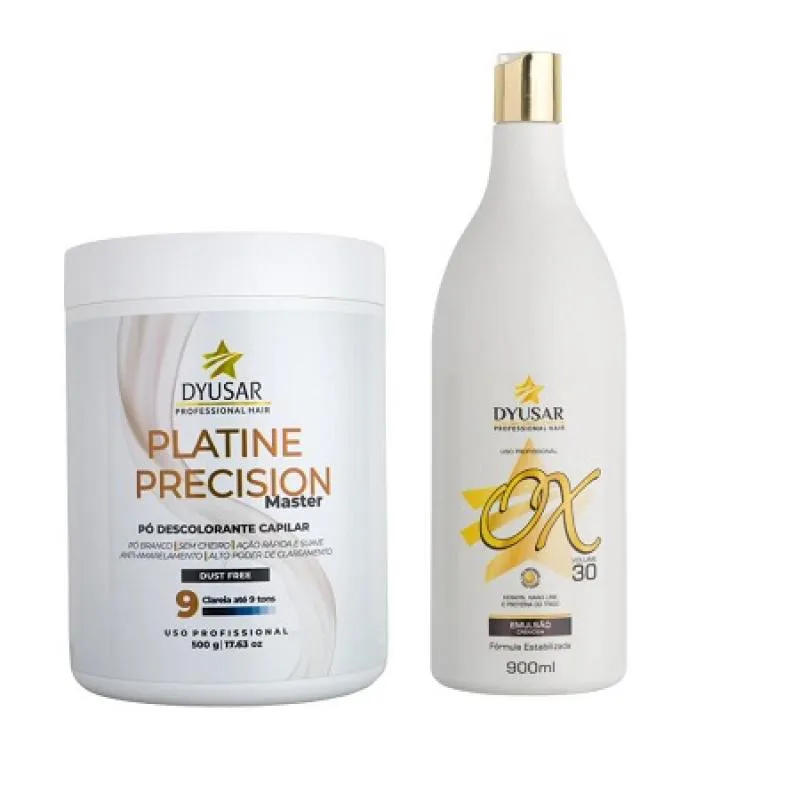 KIT Pó DESCOLORANTE PLATINE PRECISION MASTER+OX30 VOL DYUSAR