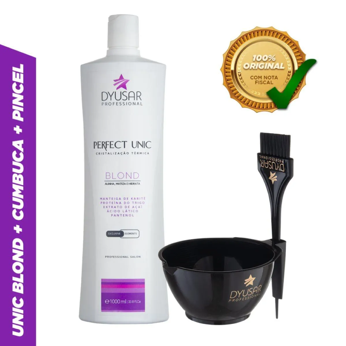 ESCOVA PROGRESSIVA UNICPLASTIA BLOND DYUSAR 1 LITRO + BRINDE