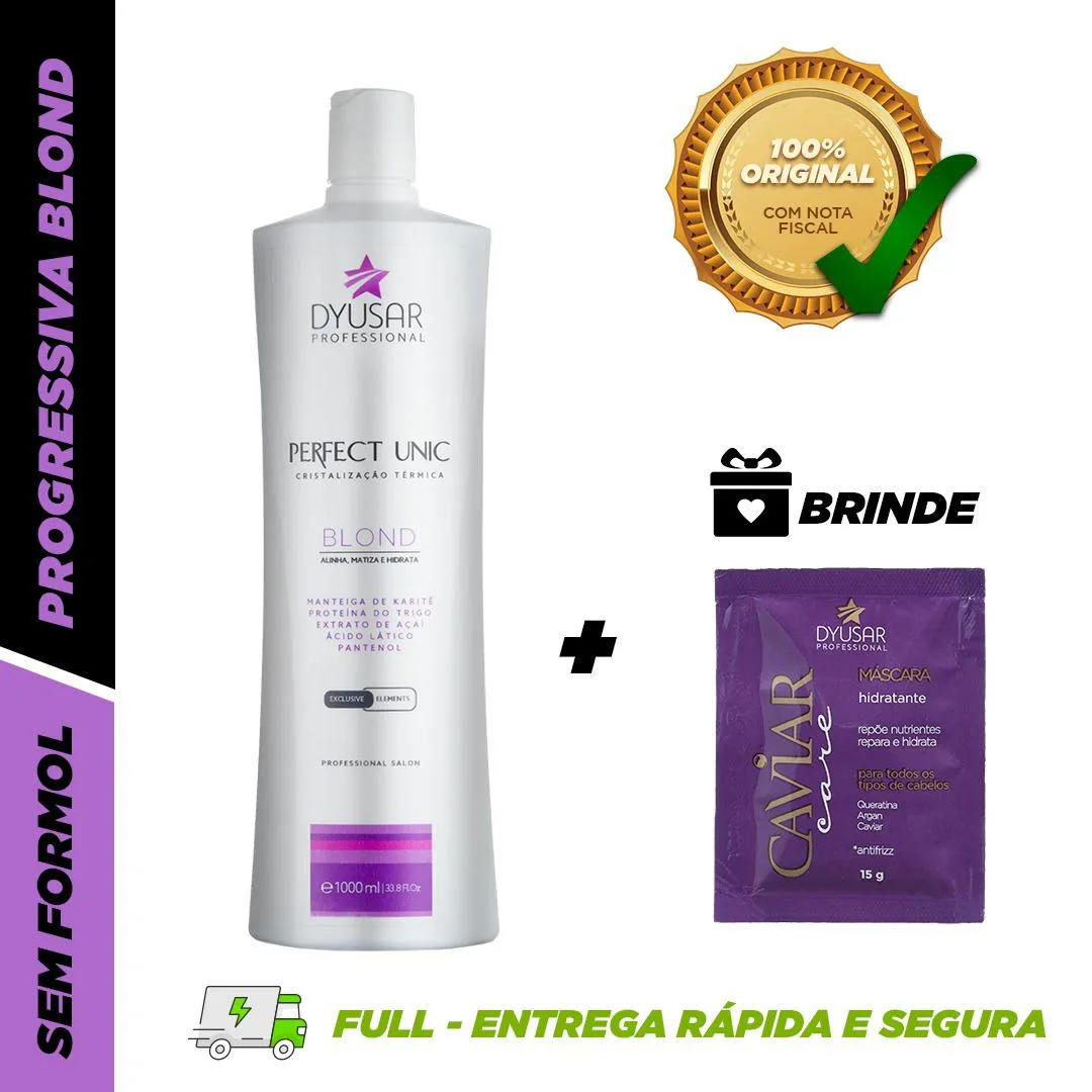 ESCOVA PROGRESSIVA UNICPLASTIA BLOND 1 LITRO+ SACHE BRINDE