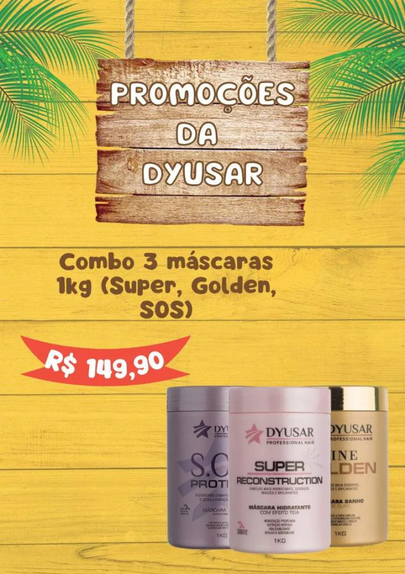 CRONOGRAMA CAPILAR 3 MáSCARAS SUPER + OURO + S.O.S   1KG