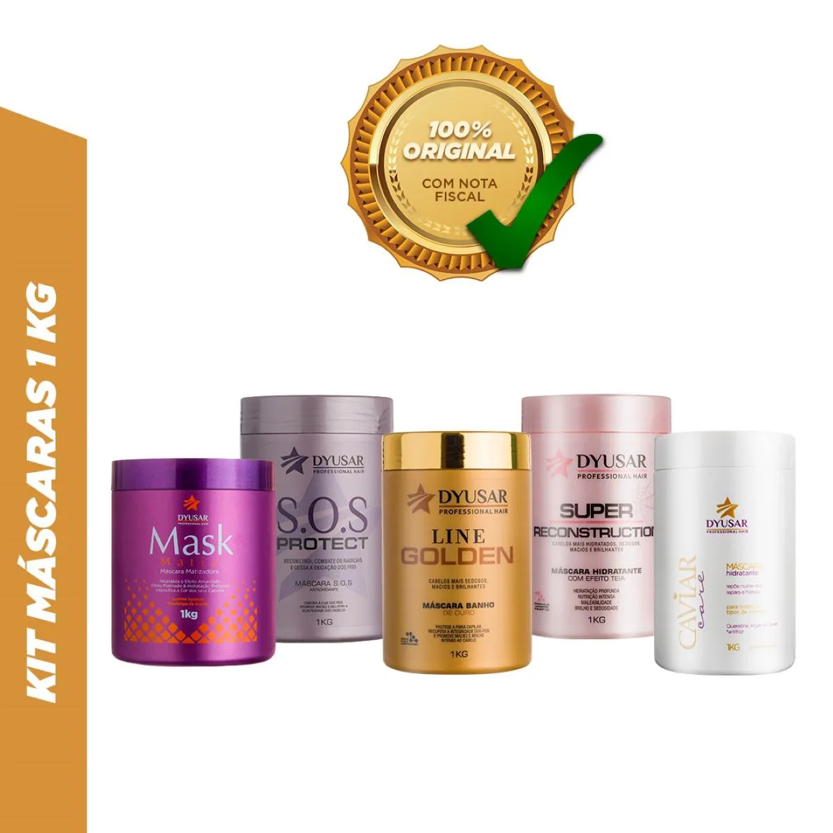 KIT CRONOGRAMA CAPILAR COMPLETO DE SALõES DYUSAR COSMéTICOS