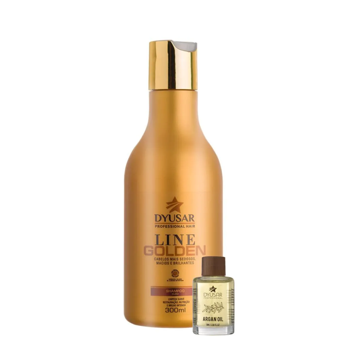 SHAMPOO DE HIDRATAçãO LINE GOLDEN COM ÓLEO REPARADOR DYUSAR