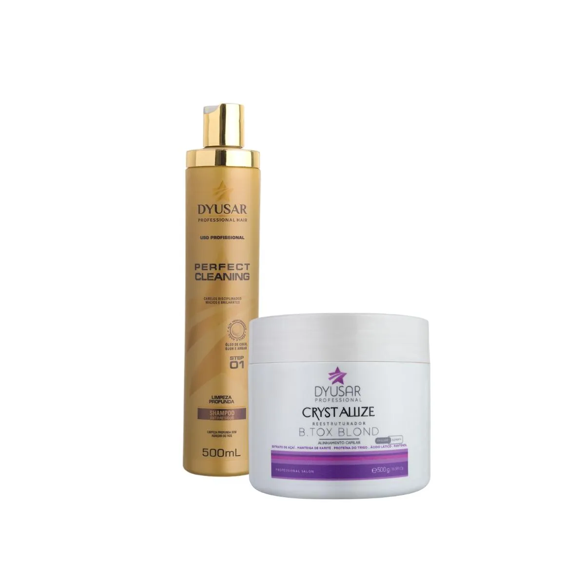 MáSCARA REDUTORA DE VOLUME BLOND + SHAMPOO ANTI RESíDUO 500G