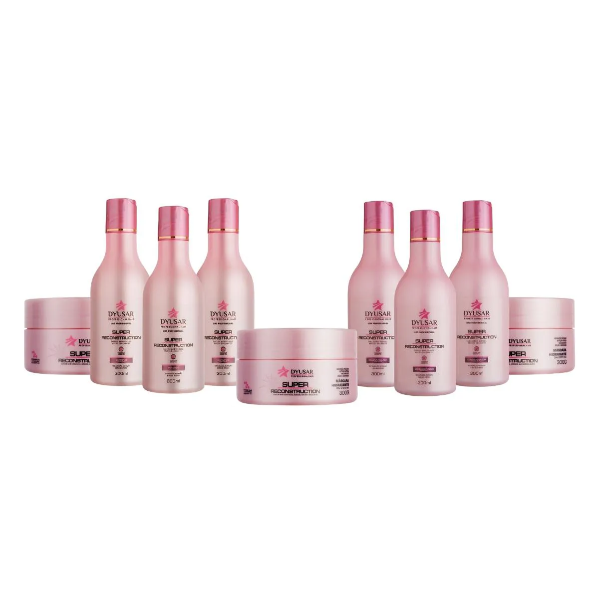 KIT RECONSTRUçãO 3 CONDICIONADORES, 3 SHAMPOOS E 3 MáSCARAS