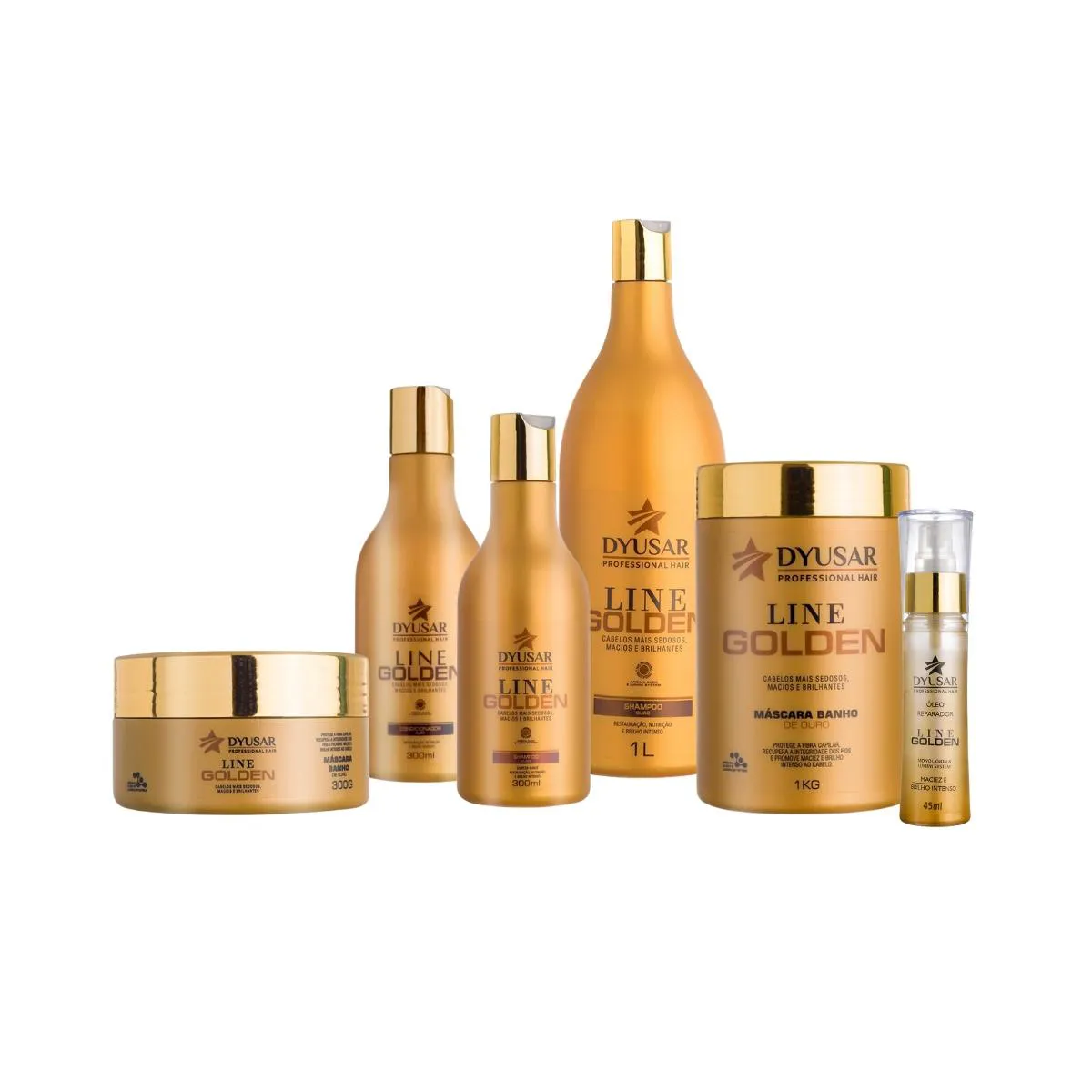 KIT HIDRATANTE LINE GOLDEN PROFISSIONAL E CLIENTE DYUSAR