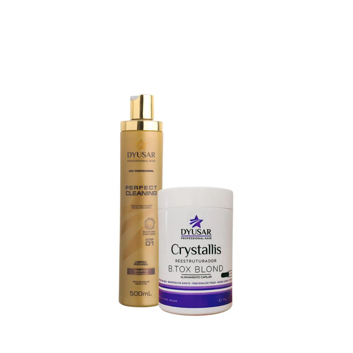 MáSCARA REDUTORA DE VOLUME BLOND 1KG E ANTI RESíDUO 500ML