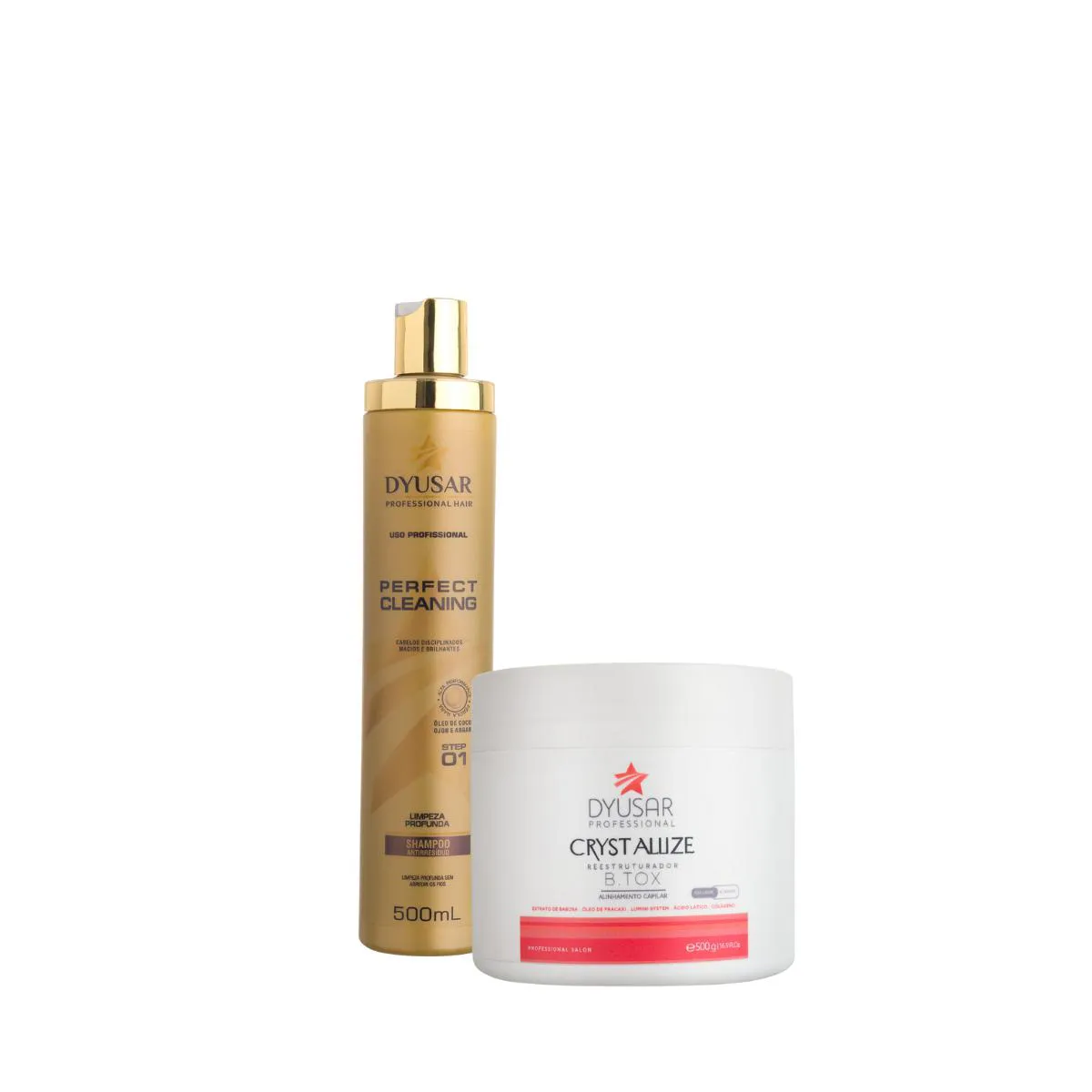 MáSCARA REDUTORA DE VOLUME 500G E ANTI RESíDUO 500ML DYUSAR