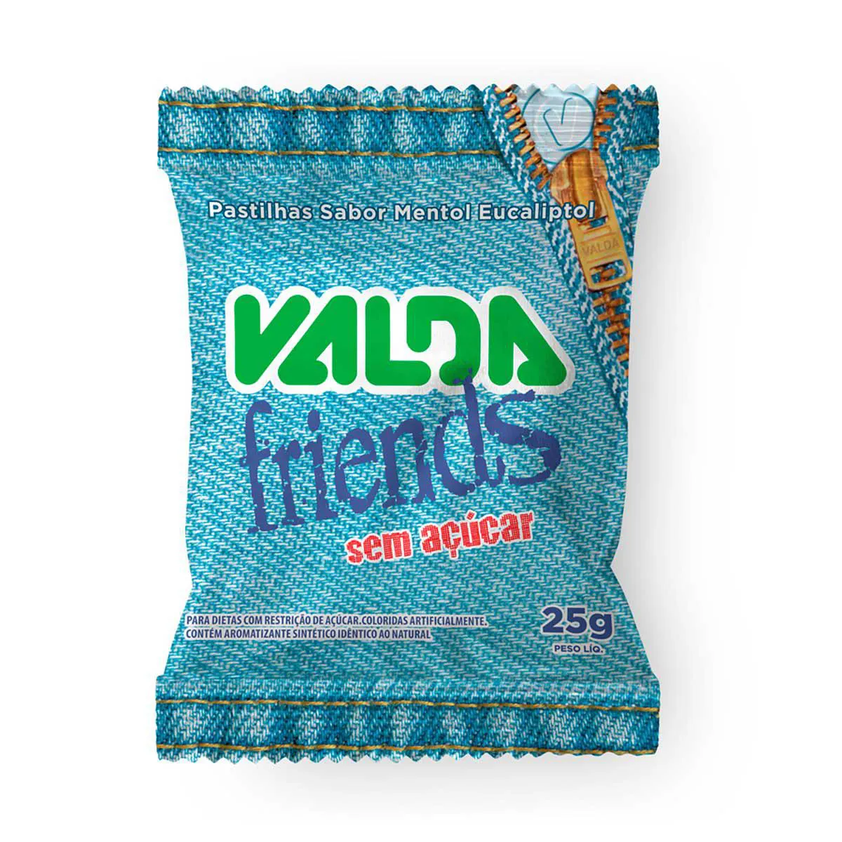 Pastilhas Valda Friends Mentol Eucalipto Sem Açúcar 25g