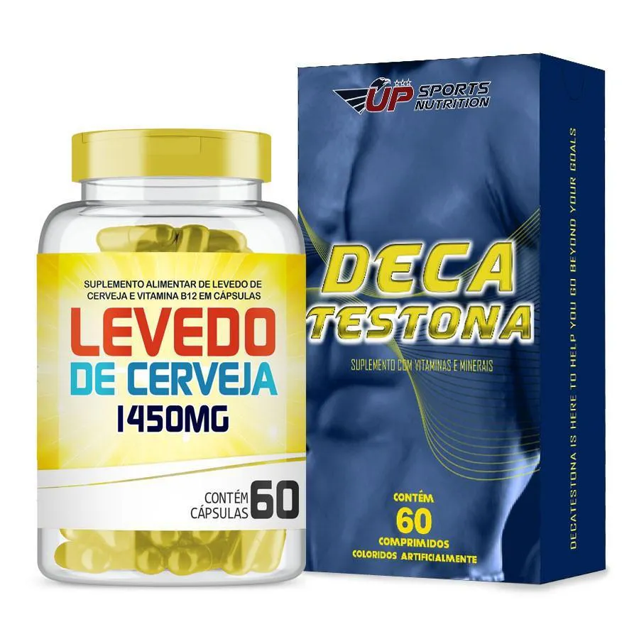 LEVEDO DE CERVEJA 1450MG 60 CáPSULAS + DECA TESTONA COM 60