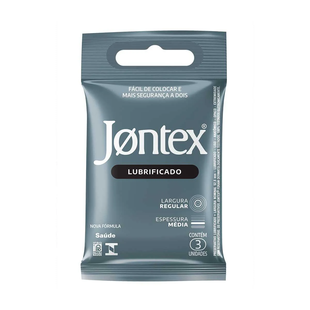 Preservativo Jontex Lubrificado 3 Unidades