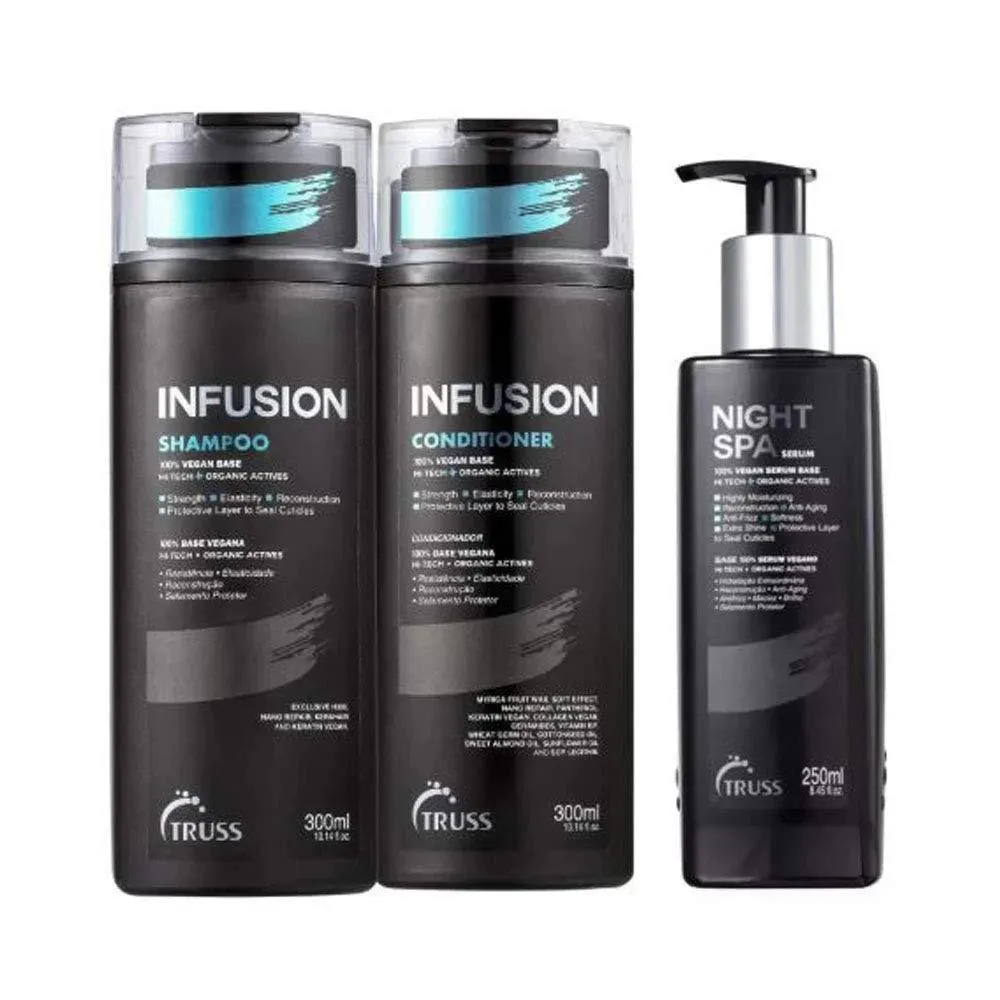 KIT TRUSS DUO INFUSION SHAMPOO + CONDICIONADOR 300ML + NIGHT SPA 250ML