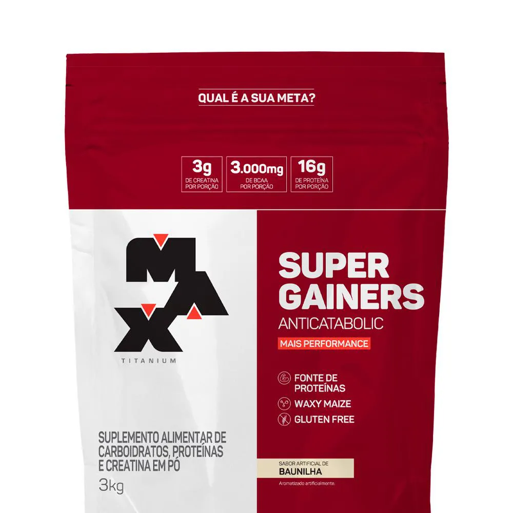 SUPER GAINERS (3KG) BAUNILHA MAX TITANIUM