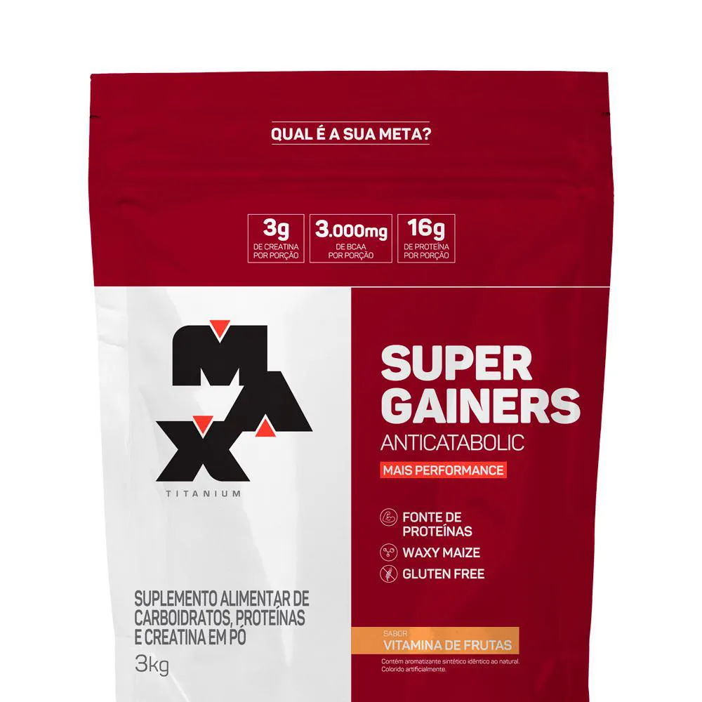 SUPER GAINERS (3KG) VITAMINA DE FRUTAS MAX TITANIUM