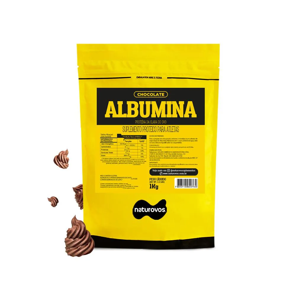 ALBUMINA (1KG) CHOCOLATE NATUROVOS