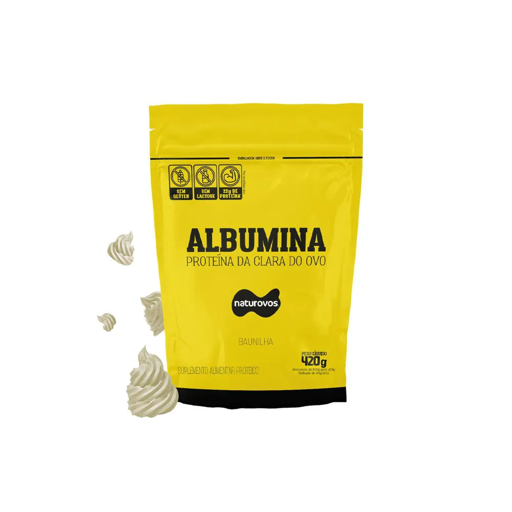 ALBUMINA (420G) BAUNILHA NATUROVOS