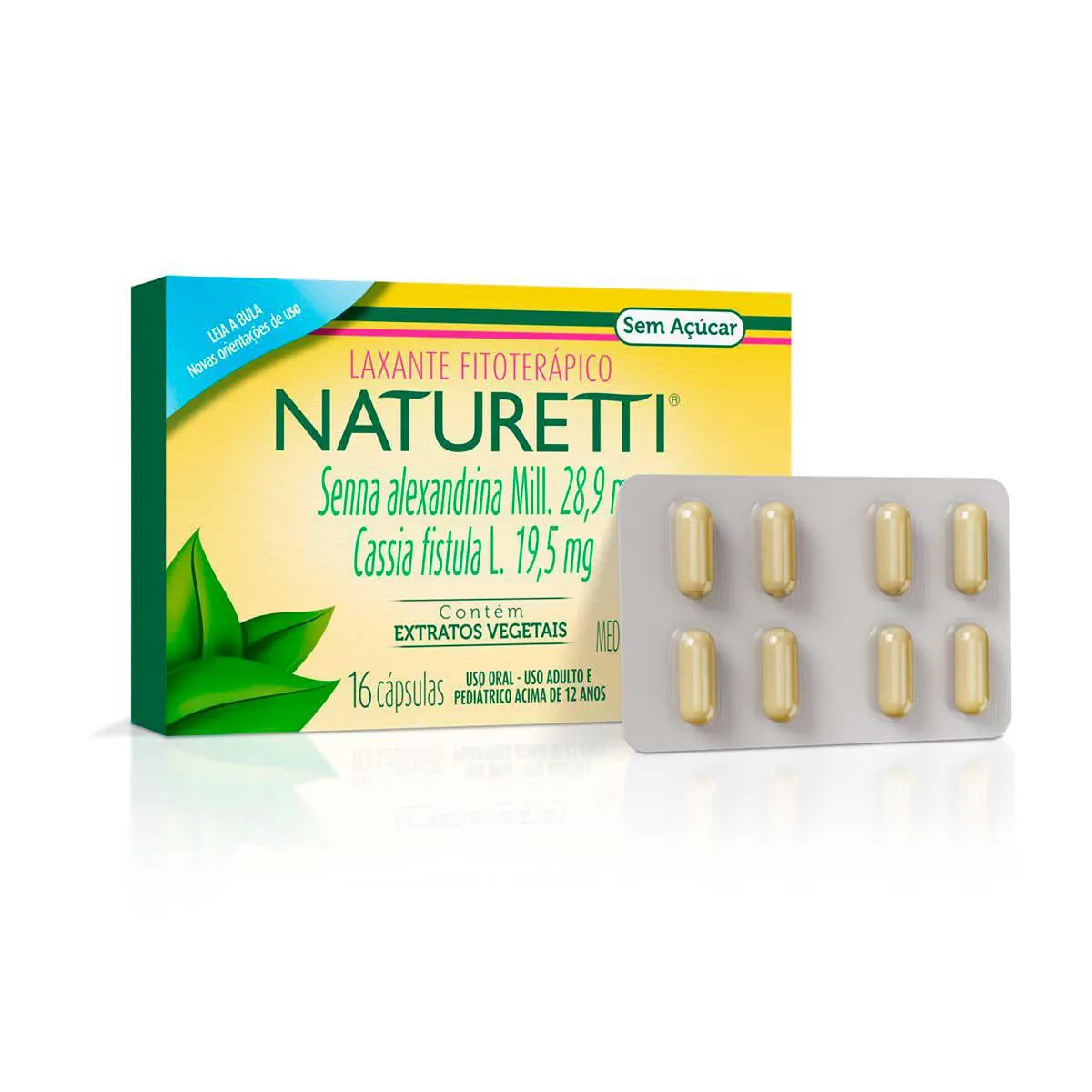 Naturetti Extratos Vegetais Sem Açúcar 16 cápsulas