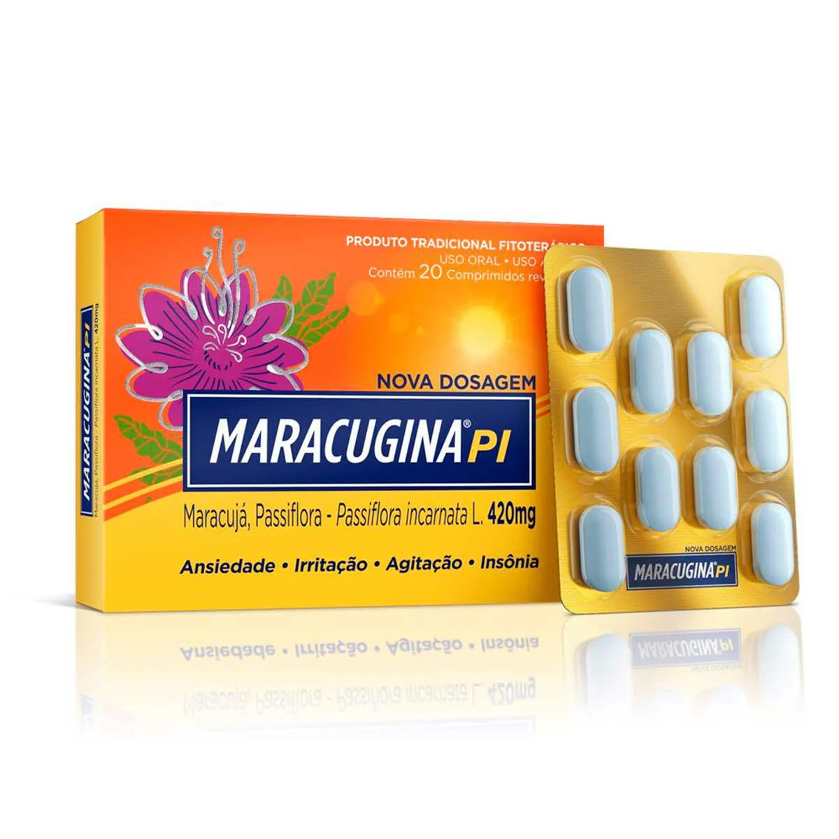 Maracugina 420mg com 20 Comprimidos Revestidos