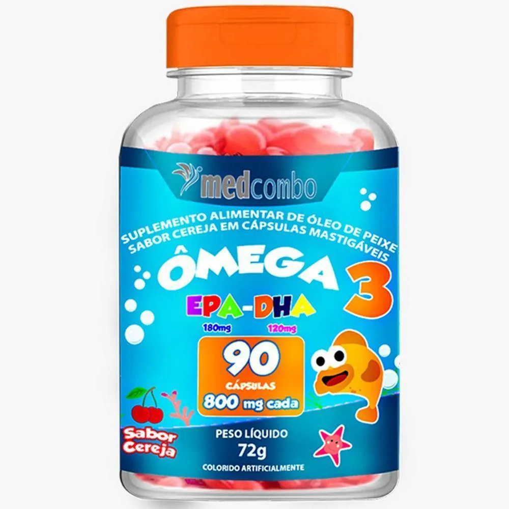 OMEGA 3 INFANTIL PEIXINHOS 90 CAPSULAS 800MG MEDCOMBO