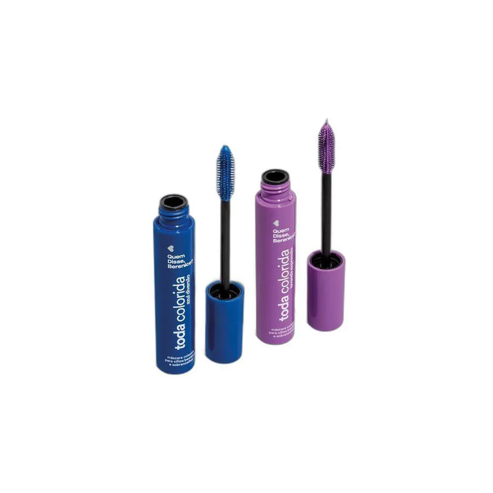 KIT TODA COLORIDA MáSCARA CíLIOS E SOBRANCELHA LAVANDA EXPRESSãO 10G MáSCARA AZUL 10G