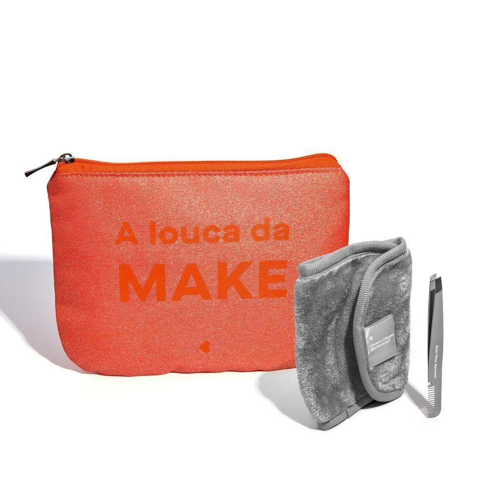 COMBO PINçA 2 EM 1 + TOALHA DEMAQUILANTE + NéCESSAIRE A LOUCA DA MAKE