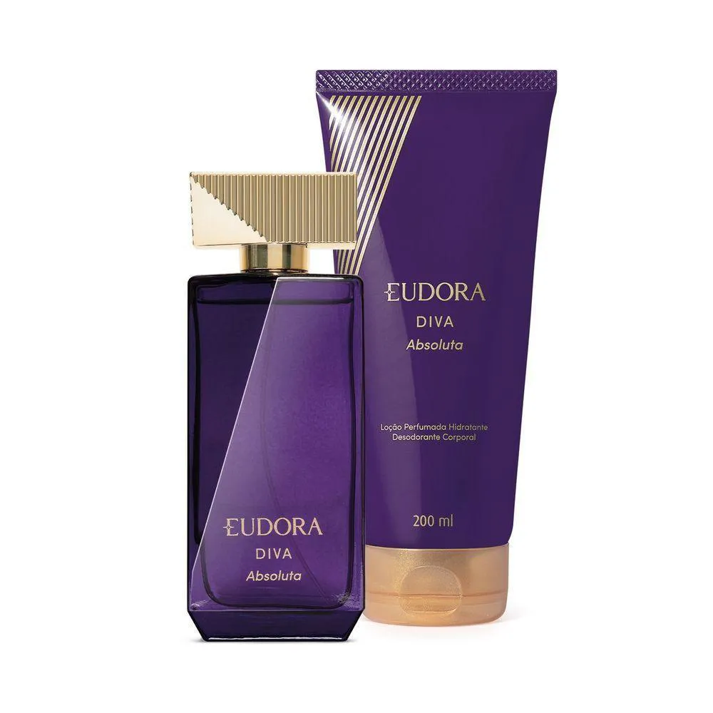 COMBO EUDORA DIVA ABSOLUTA: DESODORANTE COLôNIA 100ML + LOçãO CORPORAL 200ML