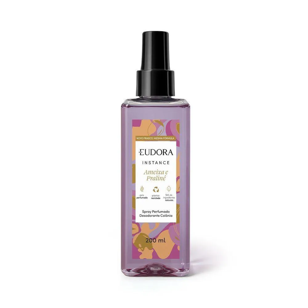 Desodorante Corporal Spray Eudora Instance Ameixa e Praliné Feminino 200ml