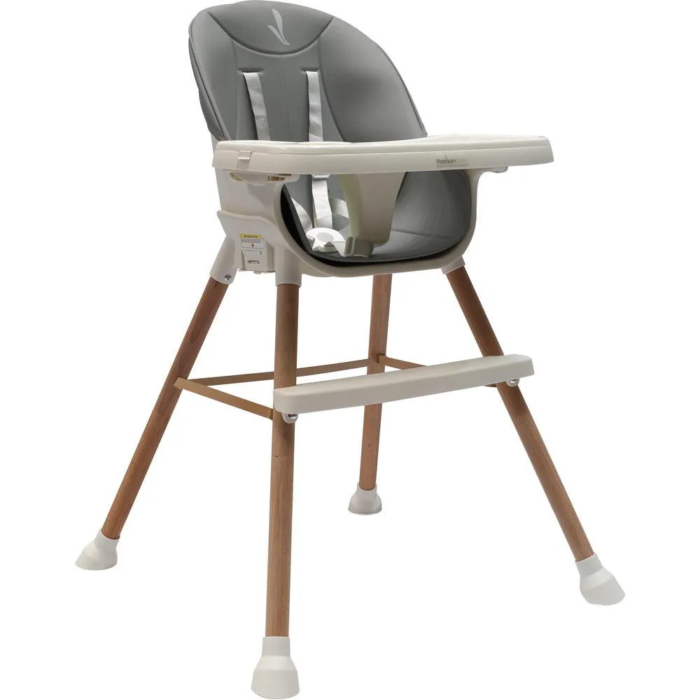 CADEIRA DE ALIMENTAçãO EXECUTIVE 5 EM 1 CINZA PREMIUM BABY