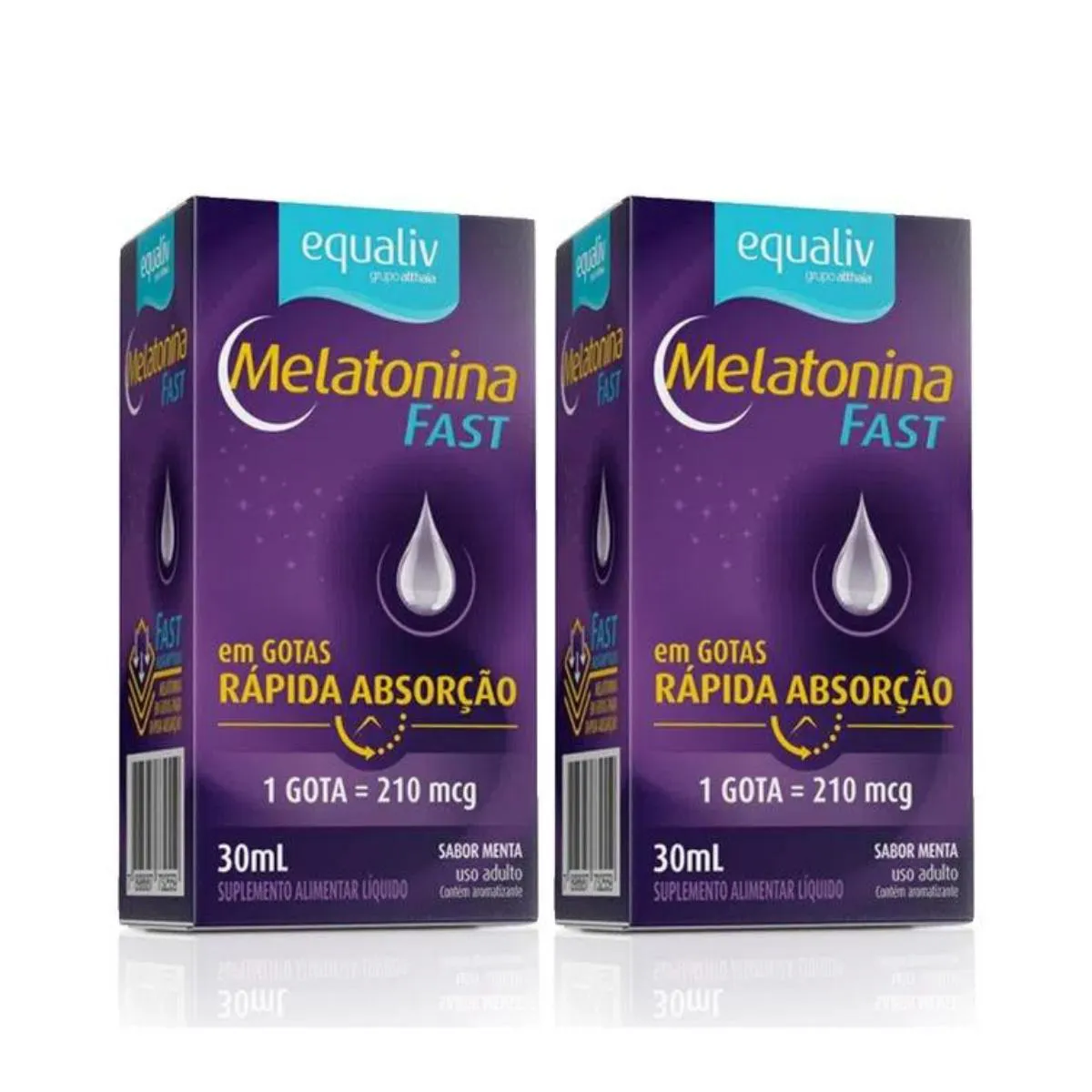 2X MELATONINA FAST 210MCG SABOR MENTA EQUALIV