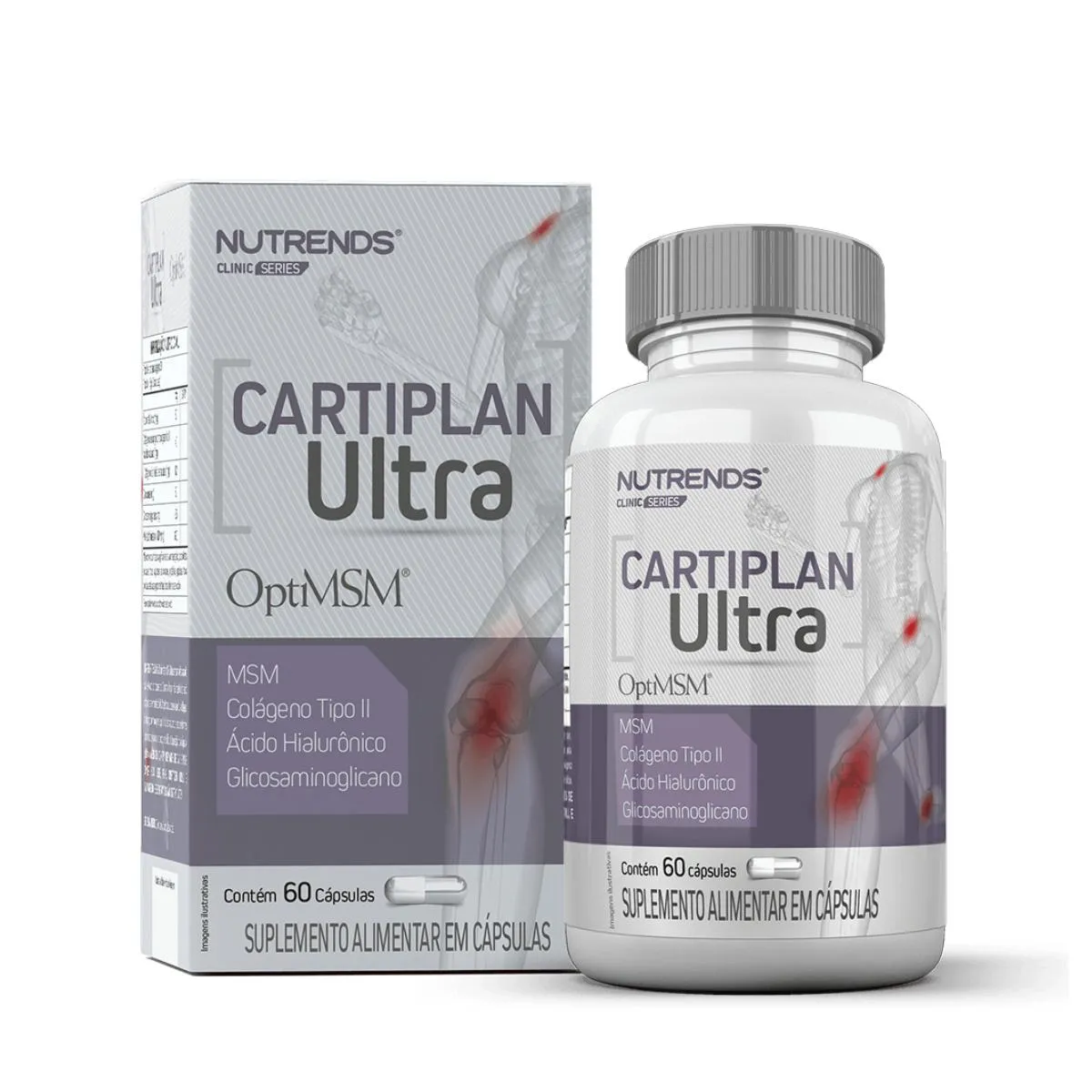 CARTIPLAN ULTRA COLáGENO TIPO 2 60 CáPSULAS NUTRENDS SEM Sabor