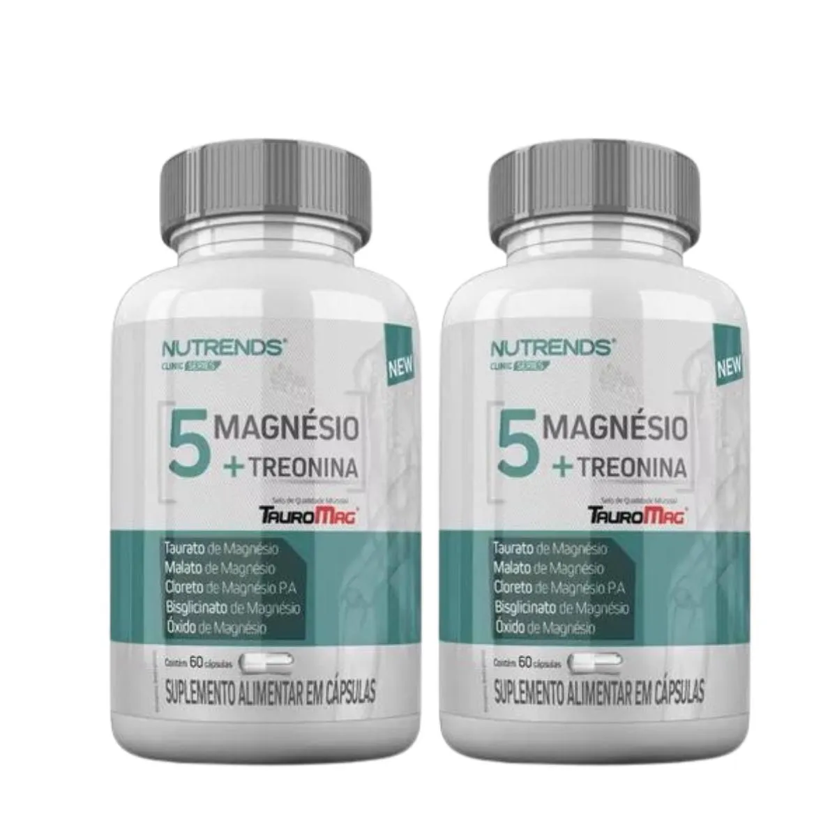 2X 5 MAGNéSIO 330MG 60 CáPSULAS NUTRENDS SEM Sabor