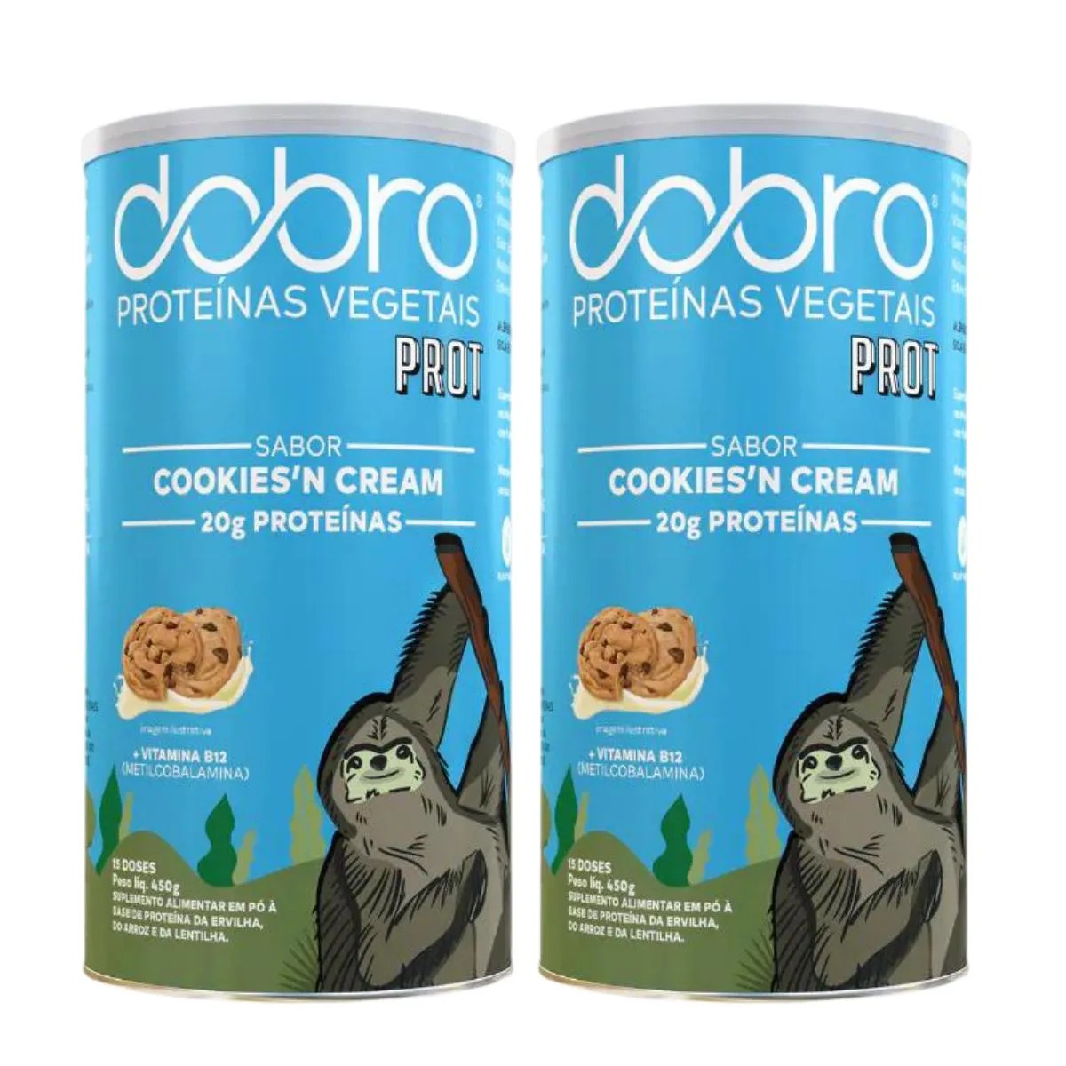 2X PROTEíNA VEGANA PROT DOBRO COOKIES 450G