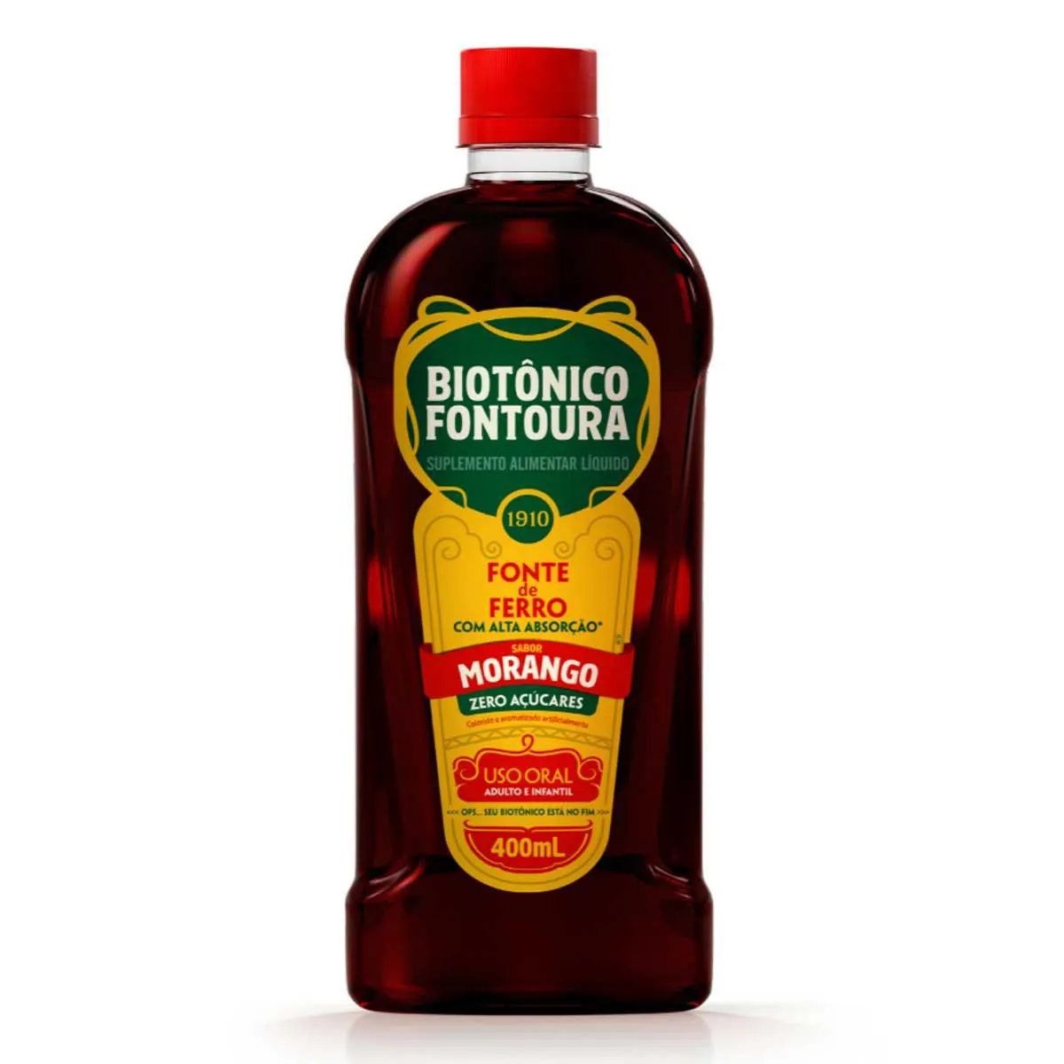 Biotônico Fontoura Morango Estimulante de Apetite 400ml