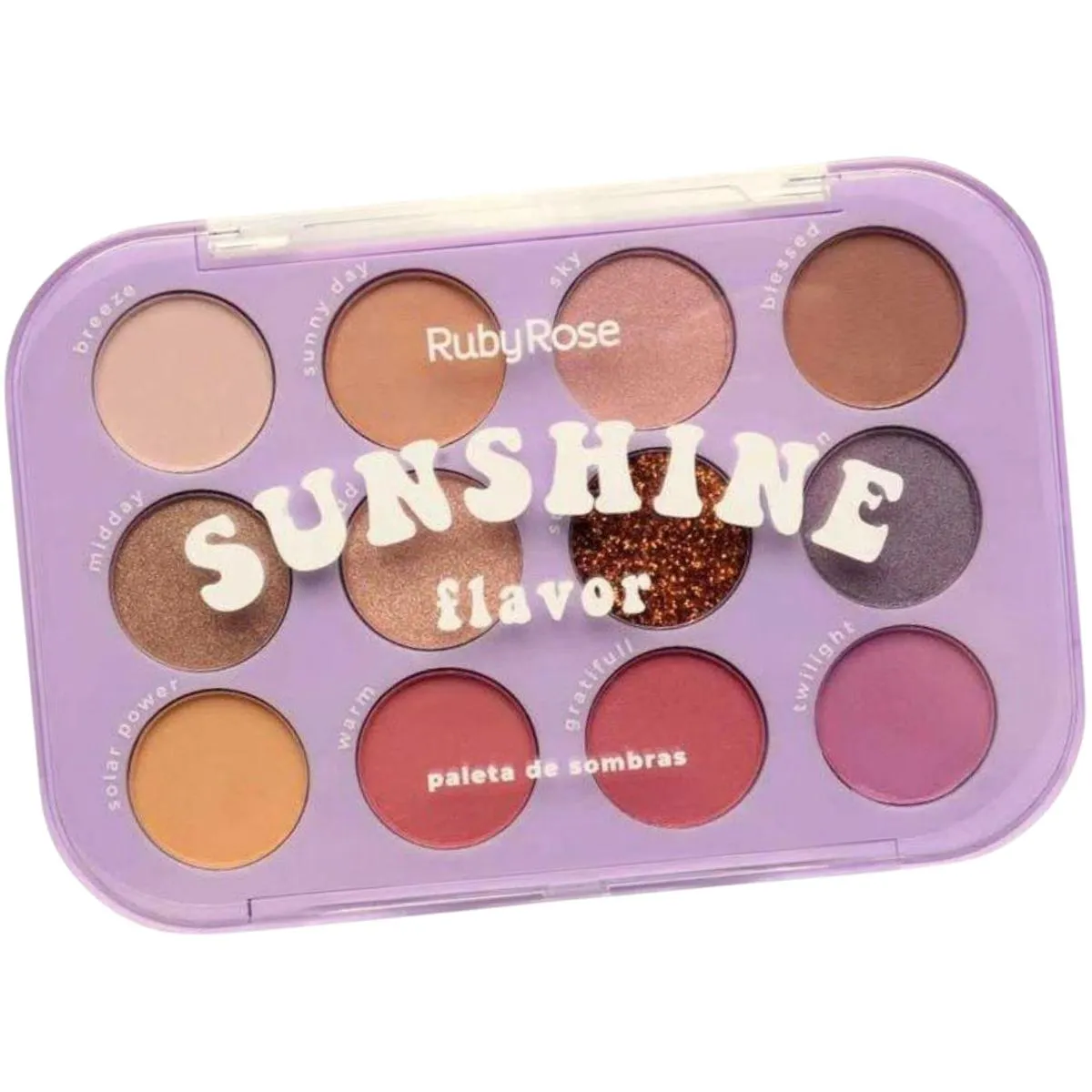 PALETA DE SOMBRAS FACIAL SUNSHINE FLAVOR RUBY ROSE 12 CORES