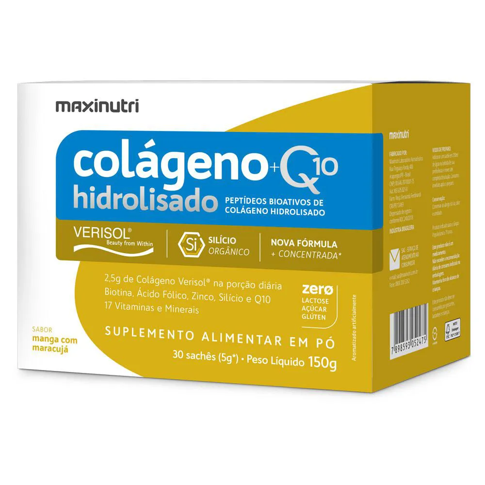 COLáGENO VERISOL COM Q10 SACHêS MANGA MARACUJá MAXINUTRI