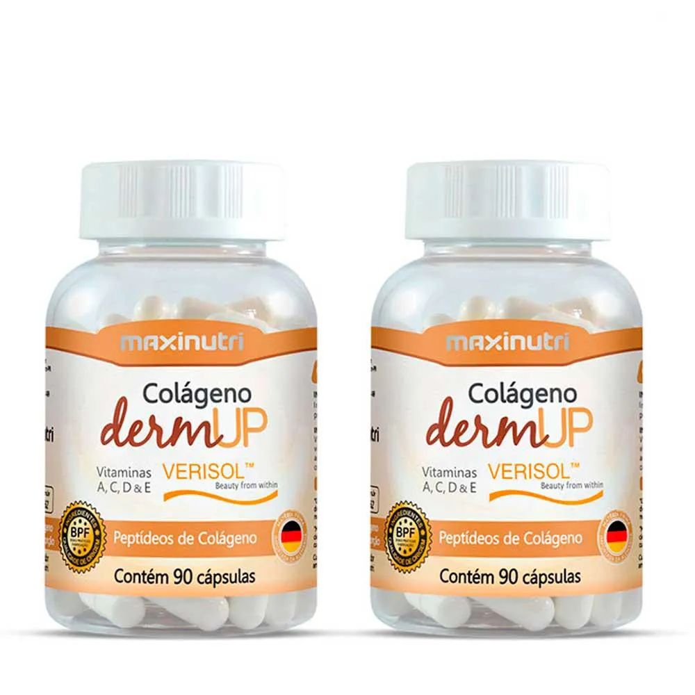 KIT 2 COLáGENO DERMUP VERISOL + VITAMINAS 90 CáPSULAS MAXINUTRI