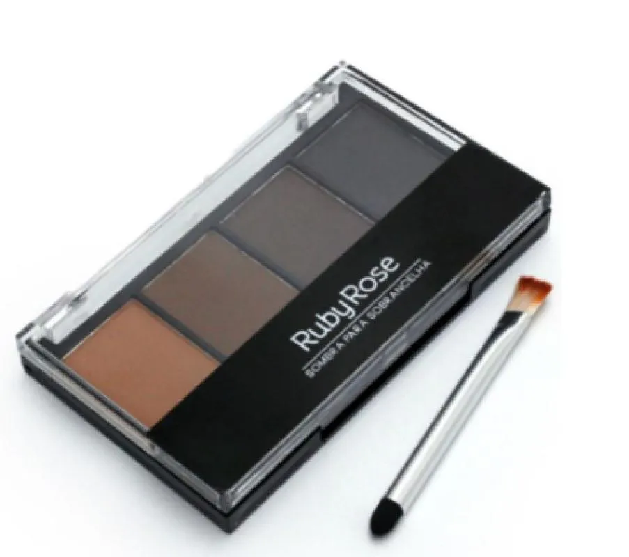 PALETA DE SOMBRA PARA SOBRANCELHA RUBY ROSE - TRIO SOMBRANCELHA