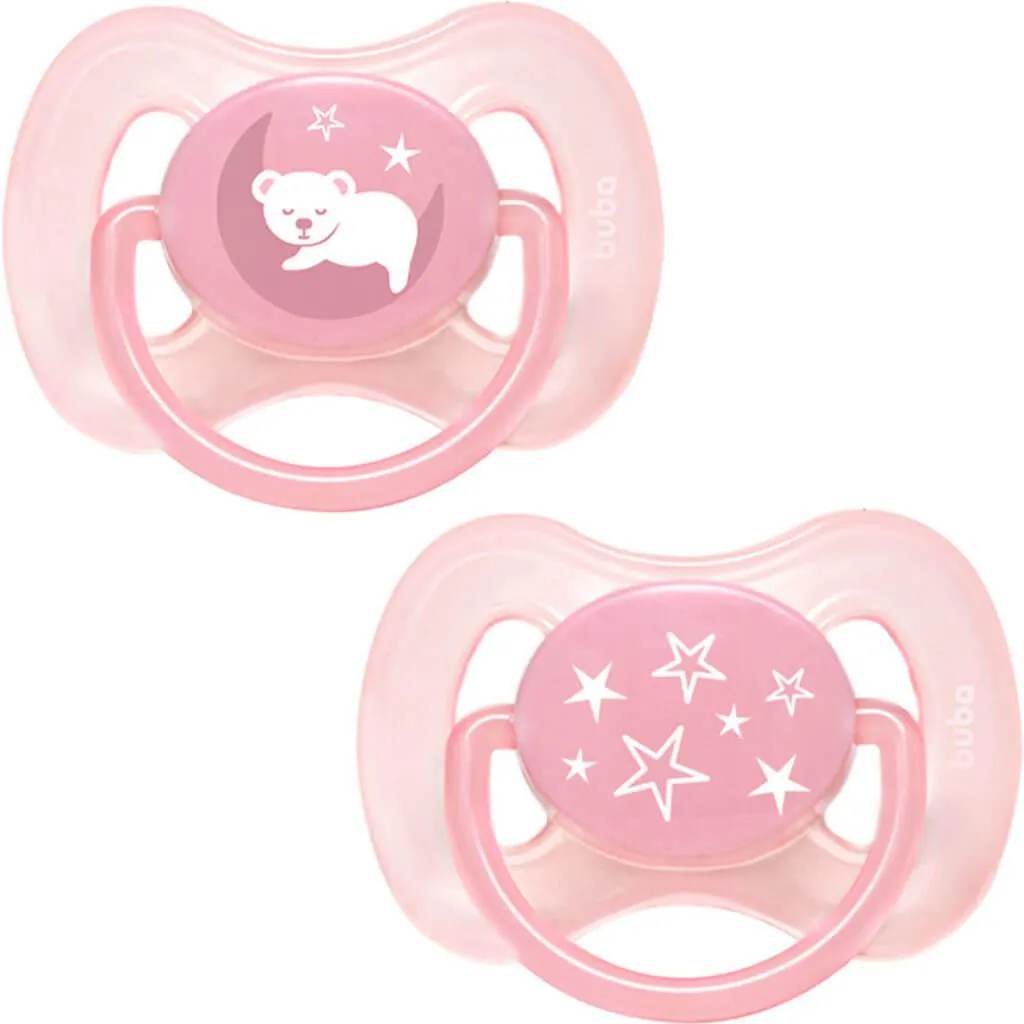 Chupeta Comfort Tam.1 Noturna Kit Estrela - Buba